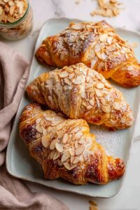 Croissant filled with delicious almond cream